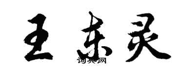 胡问遂王东灵行书个性签名怎么写