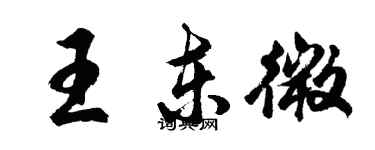 胡问遂王东微行书个性签名怎么写