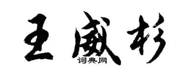 胡问遂王威杉行书个性签名怎么写