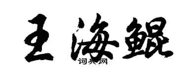 胡问遂王海鲲行书个性签名怎么写
