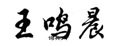 胡问遂王鸣晨行书个性签名怎么写