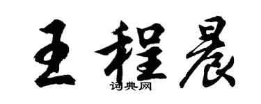 胡问遂王程晨行书个性签名怎么写
