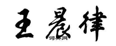 胡问遂王晨律行书个性签名怎么写
