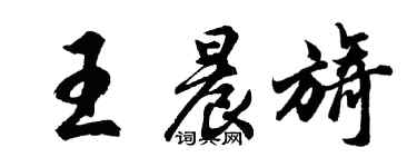 胡问遂王晨旖行书个性签名怎么写