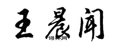 胡问遂王晨闻行书个性签名怎么写