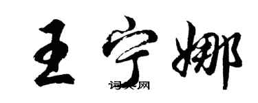 胡问遂王宁娜行书个性签名怎么写