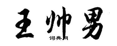 胡问遂王帅男行书个性签名怎么写