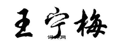 胡问遂王宁梅行书个性签名怎么写