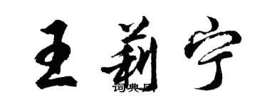 胡问遂王莉宁行书个性签名怎么写