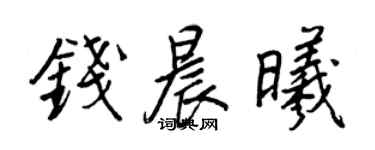 王正良钱晨曦行书个性签名怎么写