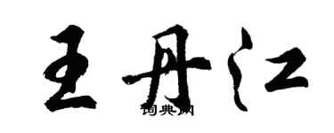 胡问遂王丹江行书个性签名怎么写