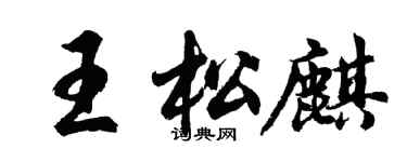 胡问遂王松麒行书个性签名怎么写