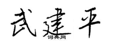 王正良武建平行书个性签名怎么写