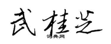王正良武桂芝行书个性签名怎么写