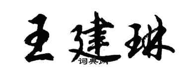 胡问遂王建琳行书个性签名怎么写