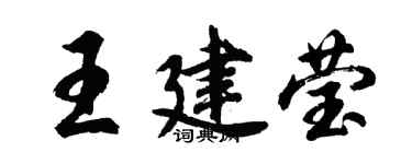 胡问遂王建莹行书个性签名怎么写
