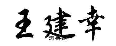 胡问遂王建幸行书个性签名怎么写