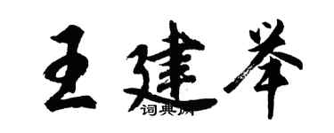 胡问遂王建举行书个性签名怎么写
