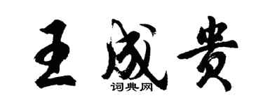 胡问遂王成贵行书个性签名怎么写