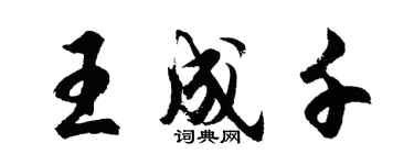 胡问遂王成千行书个性签名怎么写