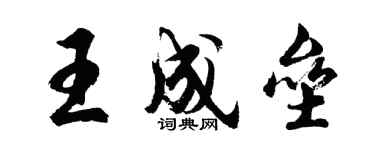 胡问遂王成垒行书个性签名怎么写