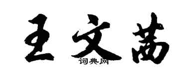 胡问遂王文茜行书个性签名怎么写