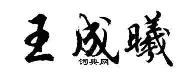 胡问遂王成曦行书个性签名怎么写