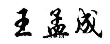 胡问遂王孟成行书个性签名怎么写