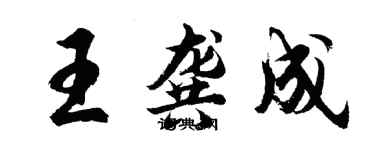 胡问遂王龚成行书个性签名怎么写
