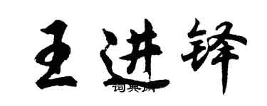胡问遂王进铎行书个性签名怎么写