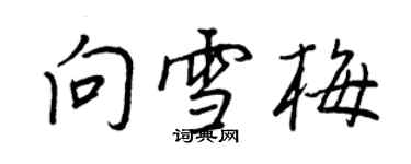 王正良向雪梅行书个性签名怎么写