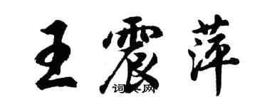胡问遂王震萍行书个性签名怎么写