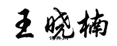 胡问遂王晓楠行书个性签名怎么写