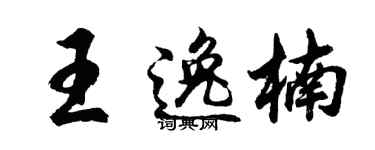 胡问遂王逸楠行书个性签名怎么写