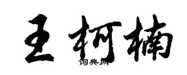 胡问遂王柯楠行书个性签名怎么写