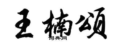 胡问遂王楠颂行书个性签名怎么写