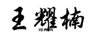 胡问遂王耀楠行书个性签名怎么写