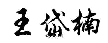胡问遂王岱楠行书个性签名怎么写