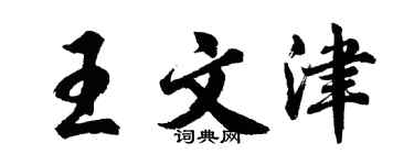 胡问遂王文津行书个性签名怎么写