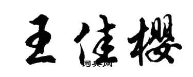 胡问遂王佳樱行书个性签名怎么写