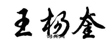 胡问遂王杨奎行书个性签名怎么写