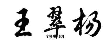 胡问遂王翠杨行书个性签名怎么写