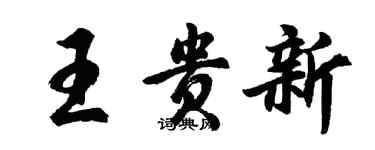 胡问遂王贵新行书个性签名怎么写
