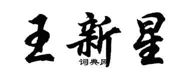 胡问遂王新星行书个性签名怎么写
