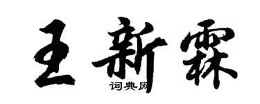 胡问遂王新霖行书个性签名怎么写