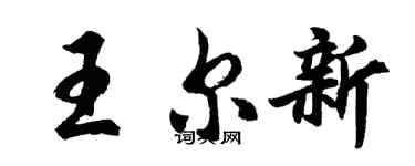 胡问遂王尔新行书个性签名怎么写