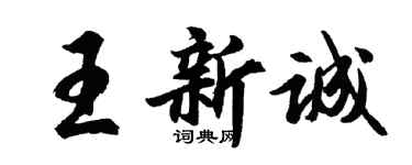 胡问遂王新诚行书个性签名怎么写