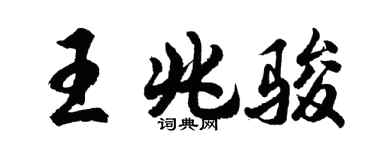 胡问遂王兆骏行书个性签名怎么写