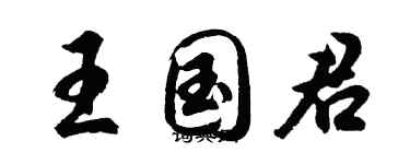 胡问遂王国君行书个性签名怎么写
