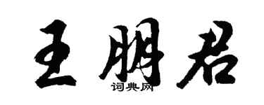 胡问遂王朋君行书个性签名怎么写
